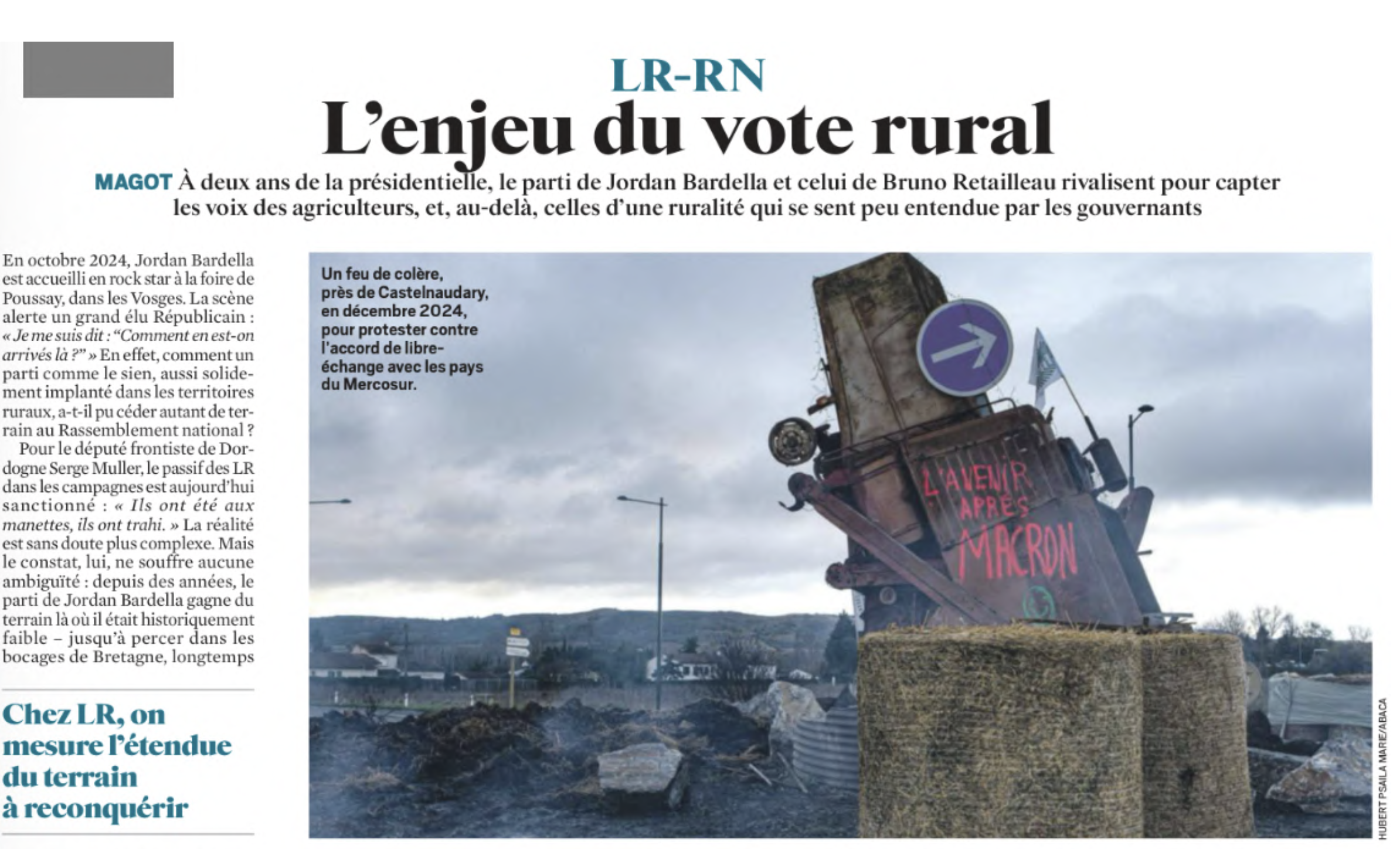 LR-RN L&rsquo;enjeu du vote rural – JDD du 10/08/25